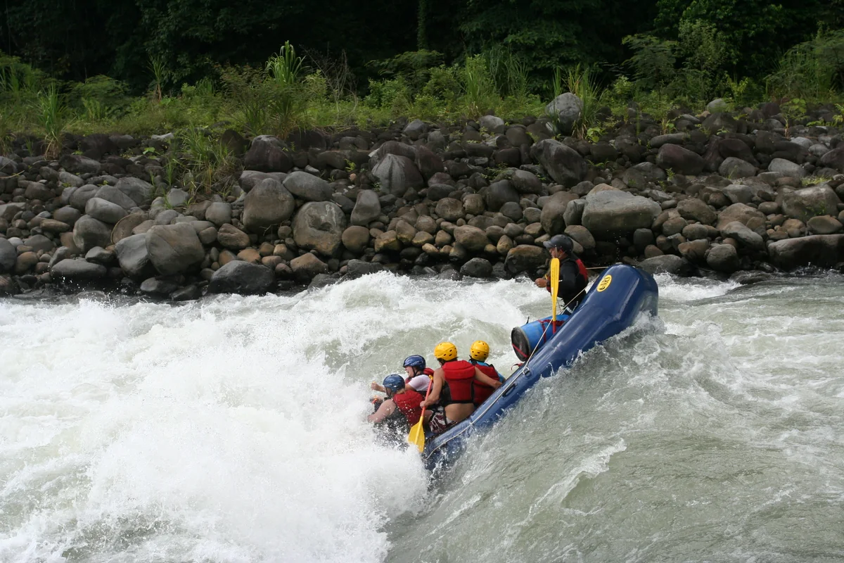 Rafting white water on the Pacuare River
